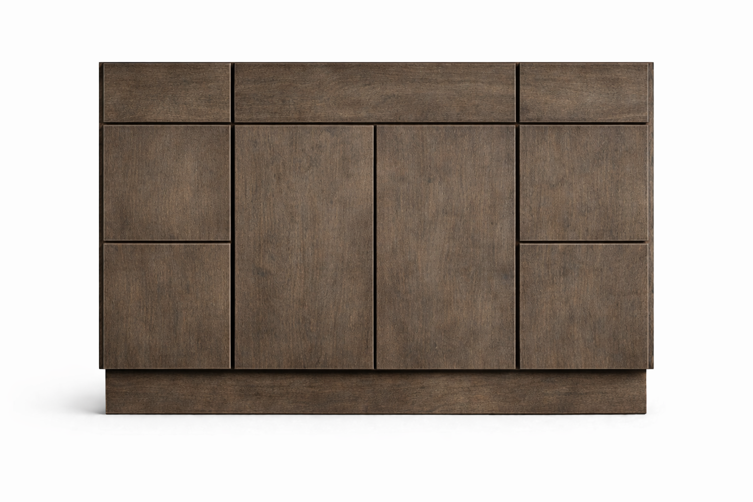 Slab Style Vanity Combination Six Drawer w/ Butt Doors in Seaside